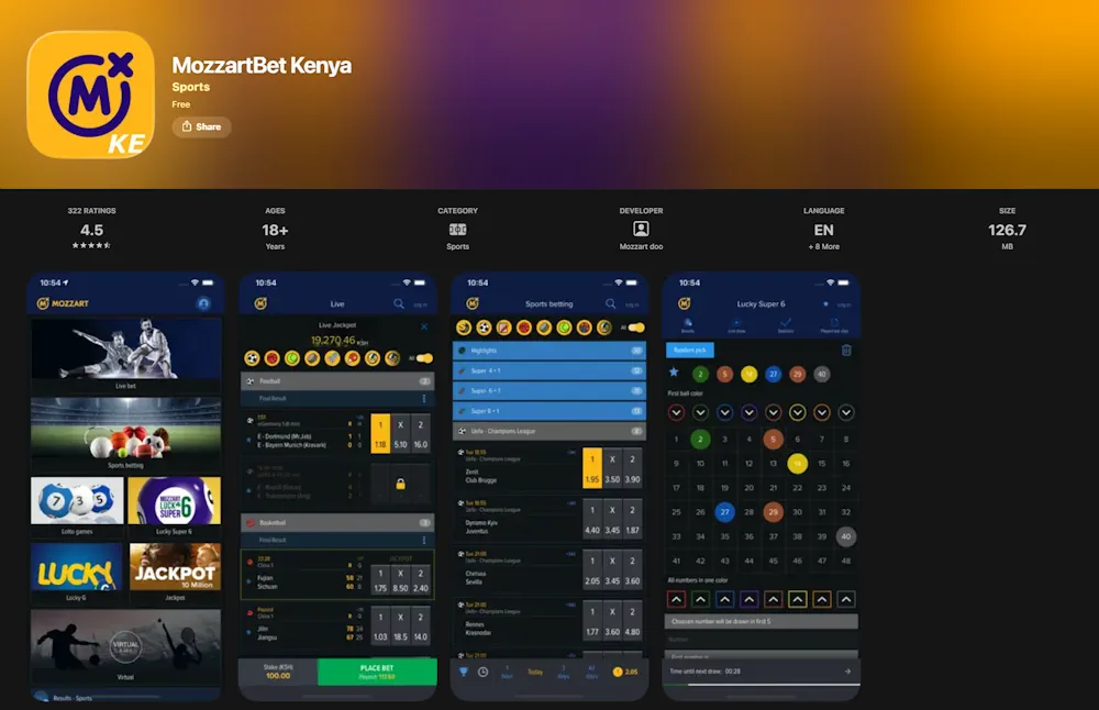 MozzartBet App App Store Screenshot